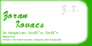 zoran kovacs business card